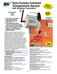 Thumbnail of document Data Sheet - UWIR-2-NEMA UW Series Wireless Non-Contact Infrared Temp. Sensor
